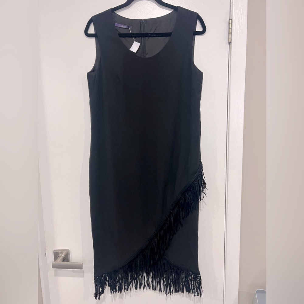 Laurél Modern Flapper Black Dress